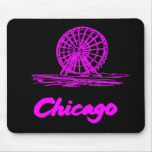 Roda-gigante do Chicago Navy Pier Neon Rosa