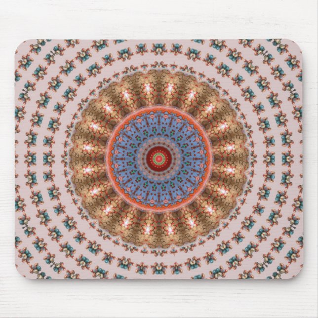 Mousepad Roda Mandala Marrom... (Frente)