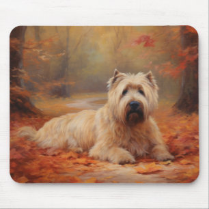 Mousepad Rodas Terrier no outono Folhas caem inspiração