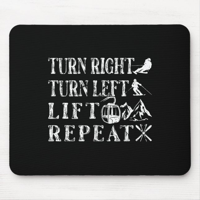 Mousepad Rode esquiadores de esqui para a esquerda e para a (Frente)