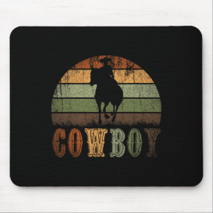 Mousepad Rodeio da Linha Ocidental do Retro Horseback