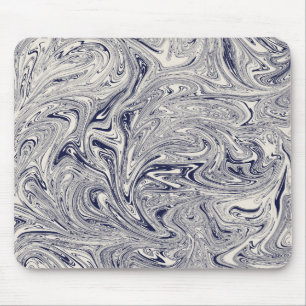 Mousepad Rodovalho Azul e Branco Elegante