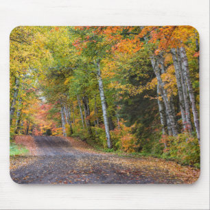 Mousepad Rodovia Gravel De Folha Com Cor De Outono