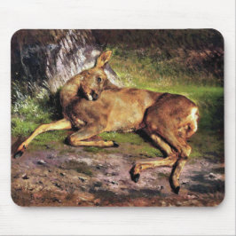 Mousepad Roe Deer in the Forest (por Rosa Bonheur)