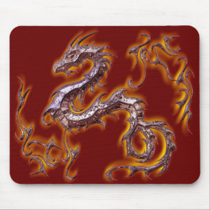 Mousepad rojo fuego do dragão