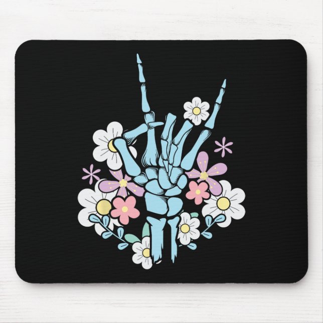 Mousepad Roker Skeleton Boné Skater Legal Halloween Punk Ro (Frente)