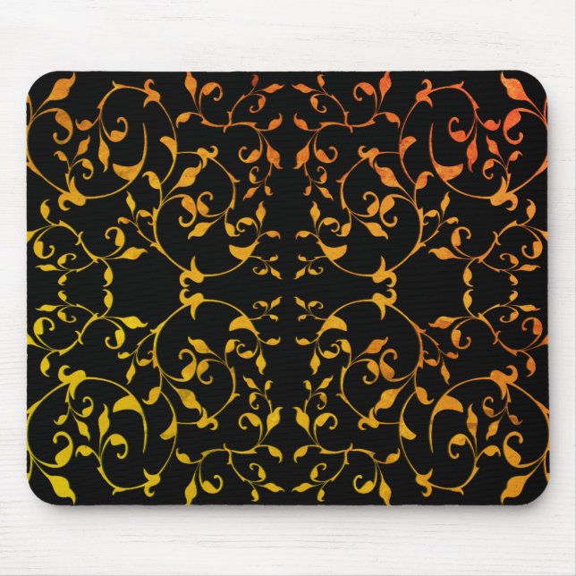 Mousepad Rolagem de ferrugem e preto-e-seda (Frente)