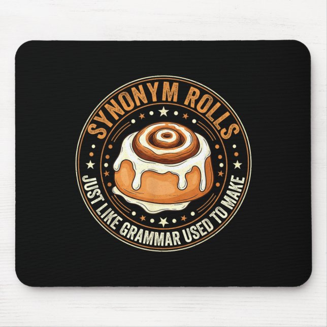 Mousepad Rolagens de Sinônimo Assim Como a Gramática Costum (Frente)