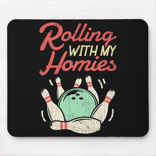 Mousepad Rolando com meu presente de Boliche de casas (Frente)
