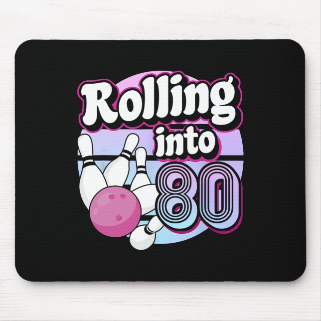Mousepad Rolando para 80 Boliche de aniversário (Frente)
