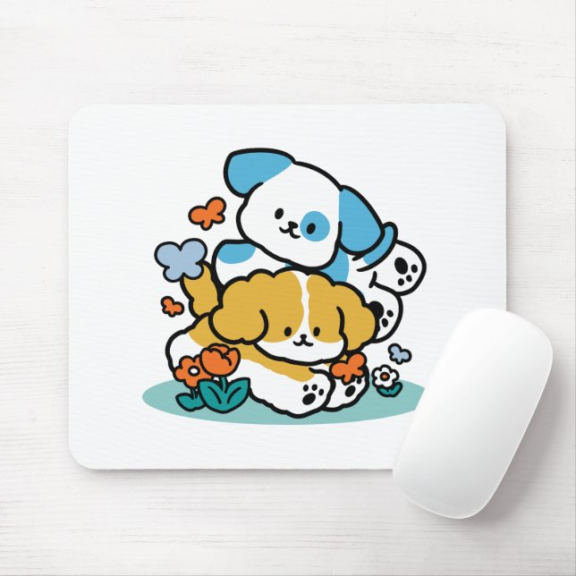Mousepad Rolando Para Maio Como Pups Felizes - Cachorro Pri (Com mouse)