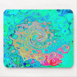 Mousepad Rolha de Abstrato do Groovy Retro Arco-Íris Líquid