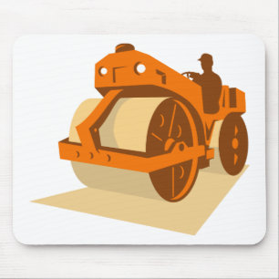 Mousepad rolo de estrada da construção retro