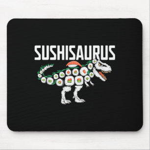 Mousepad Rolo de Sushi Dinossauro T-rex Comida Japonesa Eng