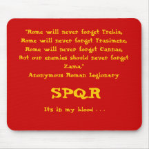"Roma nunca esquecerá…", Mousepad, vermelho