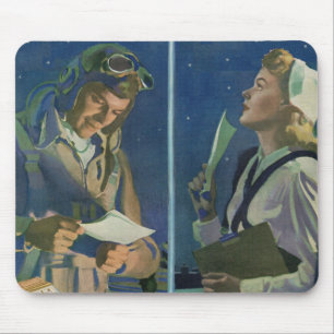 Mousepad Romance da grande distância do piloto e da
