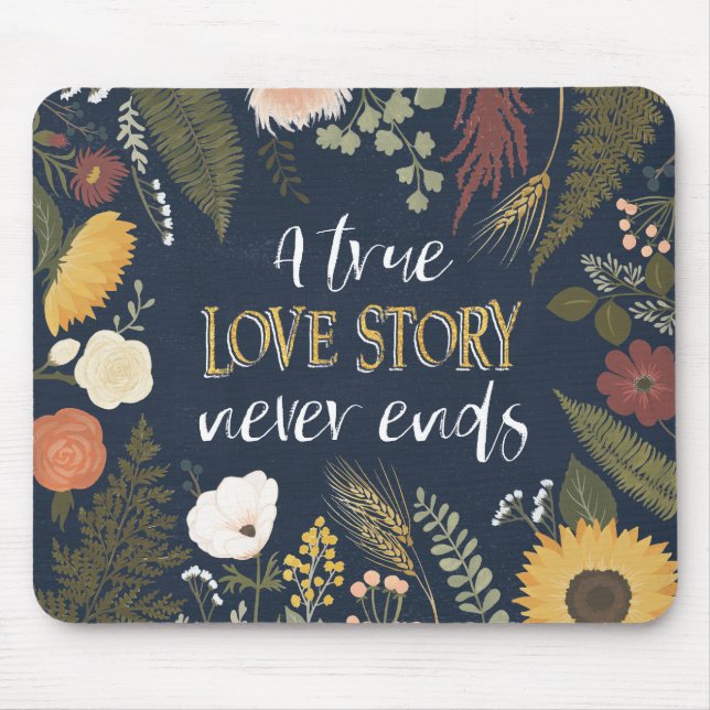 Mousepad Romance V | que do outono Love Story verdadeiro (Frente)