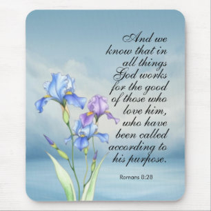 Mousepad Romanos 8:28 Aquarela Íris
