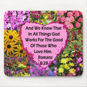 Mousepad ROMANOS FLORAIS bonito 8:28 VERSUS DE SCRIPTURE