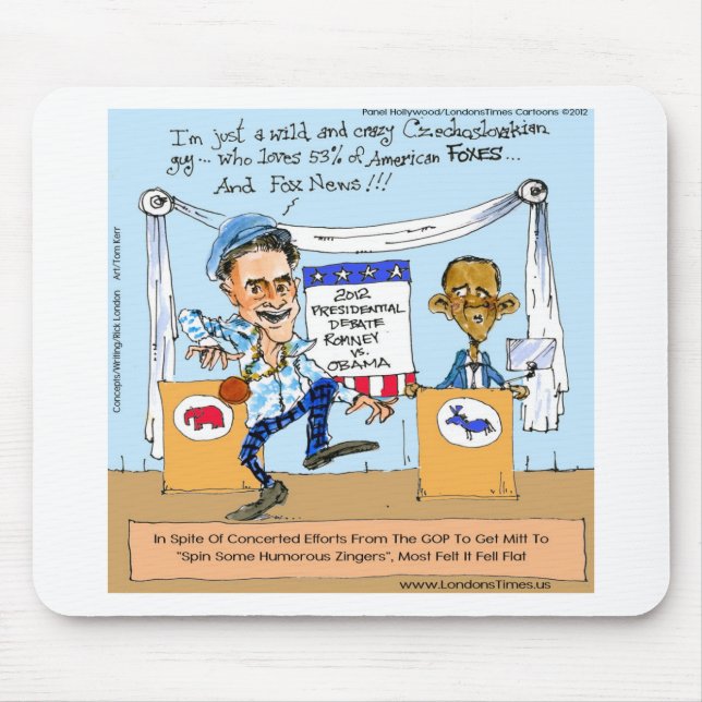 Mousepad Romney Tenta Zingers em Obama Engraçados Presentes (Frente)