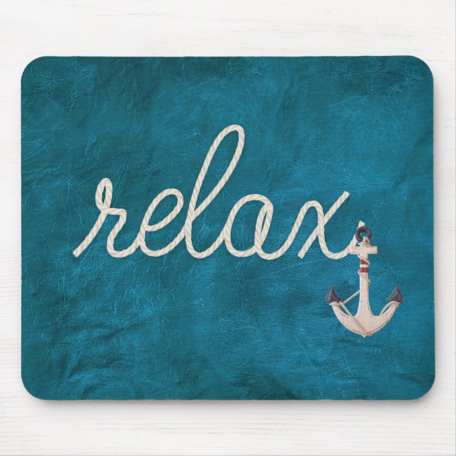 Mousepad Rope Náutico Relaxa No Teal (Frente)
