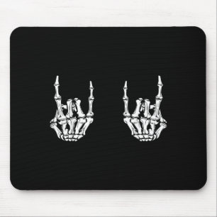 Mousepad Roque Em Estrela do Rock Esqueleto Mãos Rocker Eng