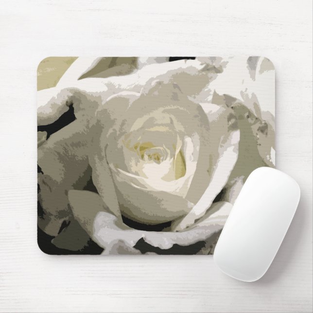 Mousepad Rosa abstrato White (Com mouse)