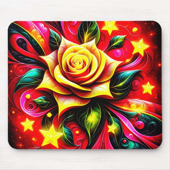 Mousepad Rosa Amarela (Frente)