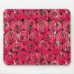 Mousepad Rosa Art Nouveau Rennie Macintosh Graphic