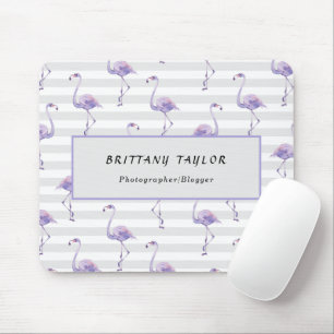 Mousepad Rosa branco clássico de luxo