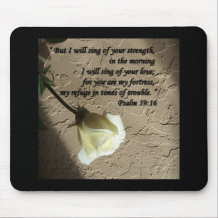 Mousepad Rosa branco do 59:16 do salmo
