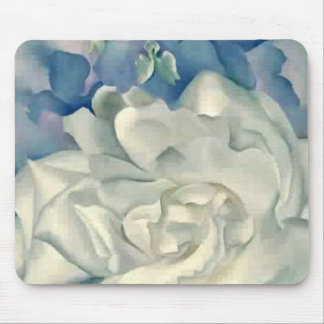 Mousepad Rosa branco impressionante e Larkspur de Geórgia