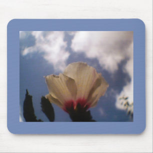 Mousepad Rosa branco no céu azul