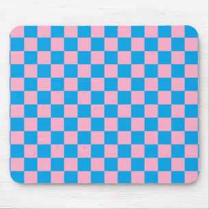 Mousepad Rosa Checkered e turquesa