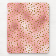 Rosa Claro Ombre & Dourado Glam Glitter Pontos Pol