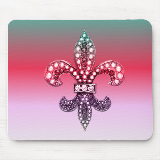 Mousepad Rosa da cor de Flor Nova Orleães da flor de lis