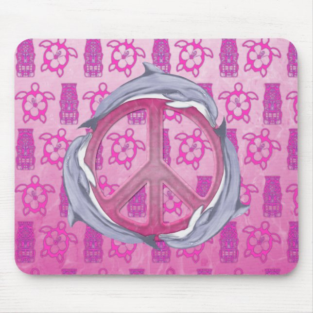 Mousepad Rosa da paz do golfinho (Frente)