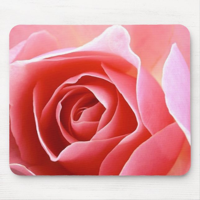 Mousepad Rosa da pétala cor-de-rosa (Frente)