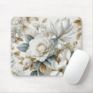 Mousepad Rosa de Casamento Branco
