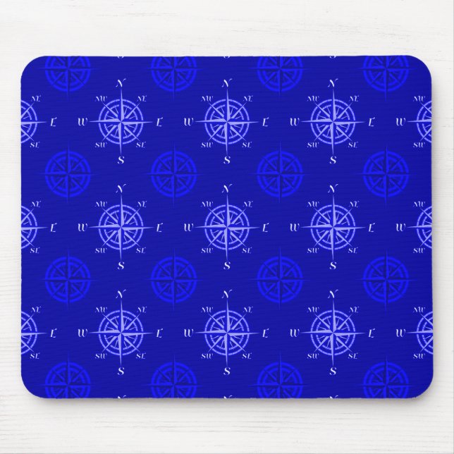 Mousepad Rosa de Compass Azul Oceano (Frente)