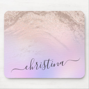 Mousepad Rosa de gradiente moderno elegante roxo