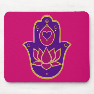 Mousepad Rosa de Hamsa Lotus do Henna