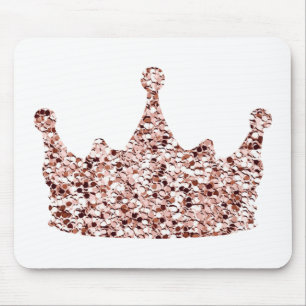Mousepad Rosa de Literatura Dourada Coroa Clipart Queen Cli