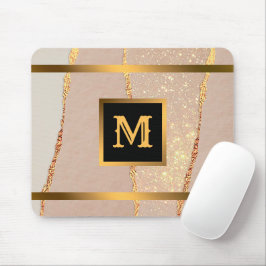Mousepad Rosa de Lúpulo Dourado Monograma