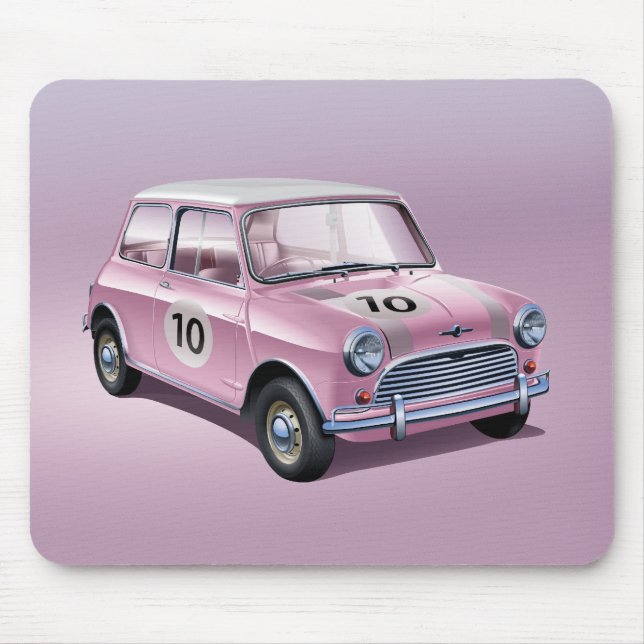 Mousepad Rosa de Mini Cooper S1 (Frente)