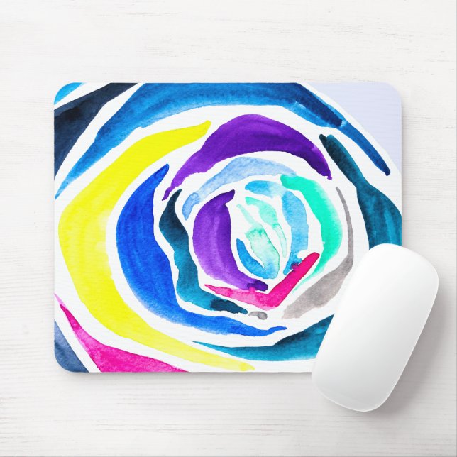 Mousepad Rosa de pop azul (Com mouse)
