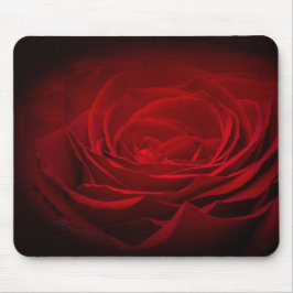 Mousepad Rosa de Sangue Vermelho Profundo em Preto