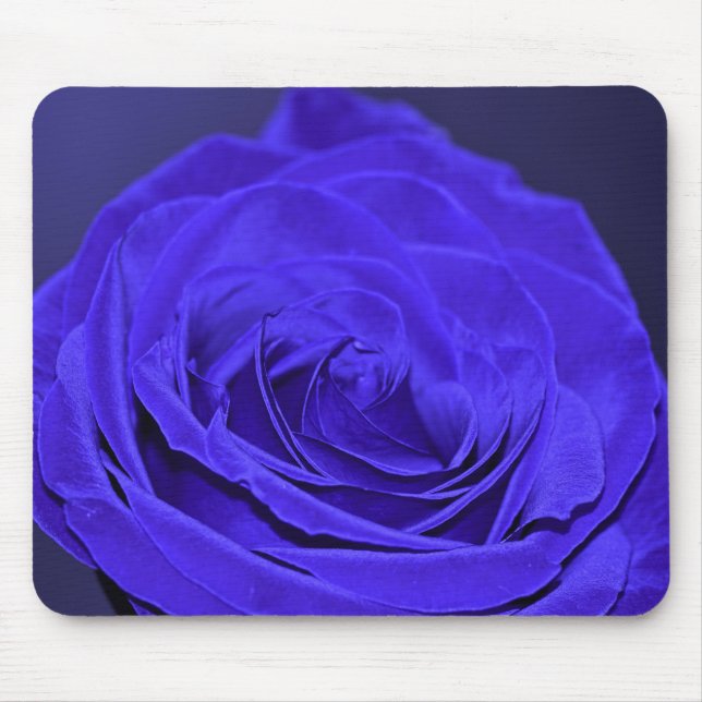 Mousepad Rosa de veludo azul (Frente)