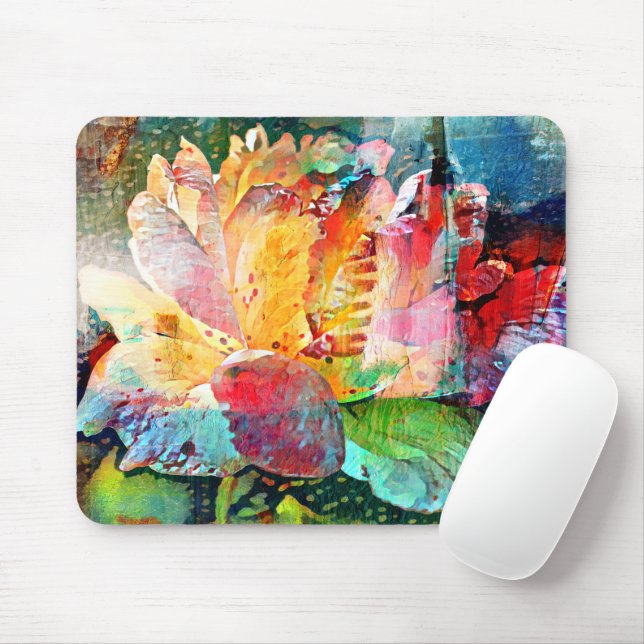 Mousepad Rosa de ventilador (Com mouse)