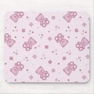 Mousepad Rosa do fundo dos ursos de ursinho